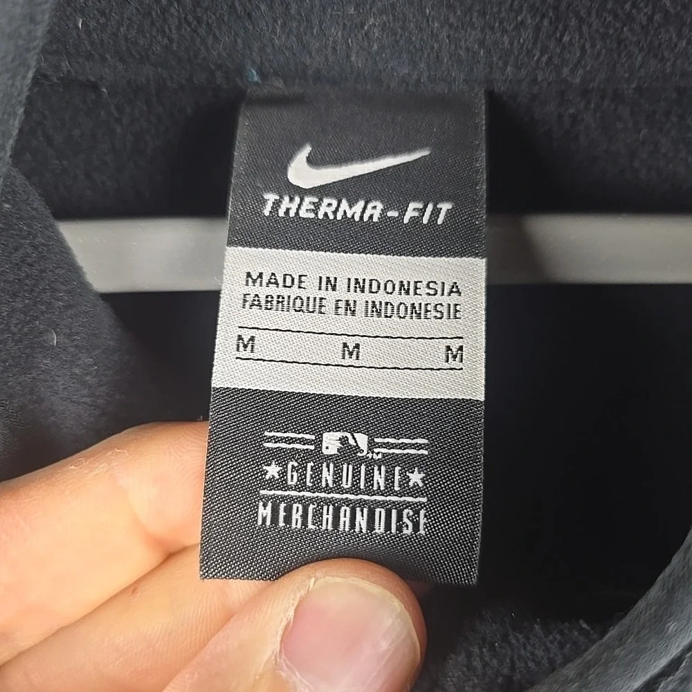 Nike New York Yankees Fleece Jacket Women's‎ Size Medium Black Full Zip Logo - Picture 4 of 12